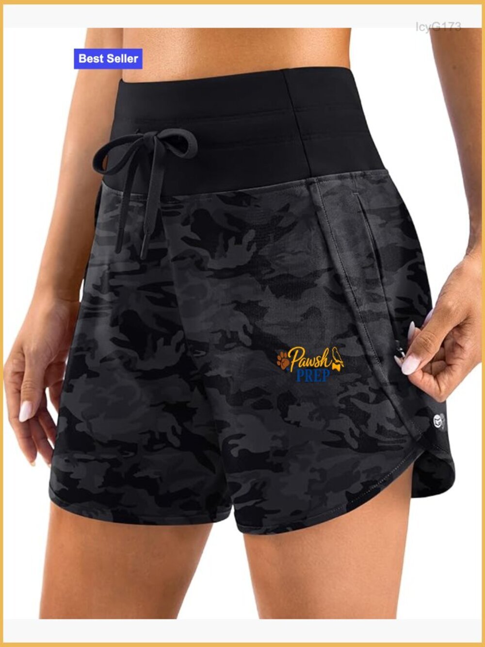 Women's Athletic Running Shorts with Zipper Pockets Quick Dry 5" Inseam